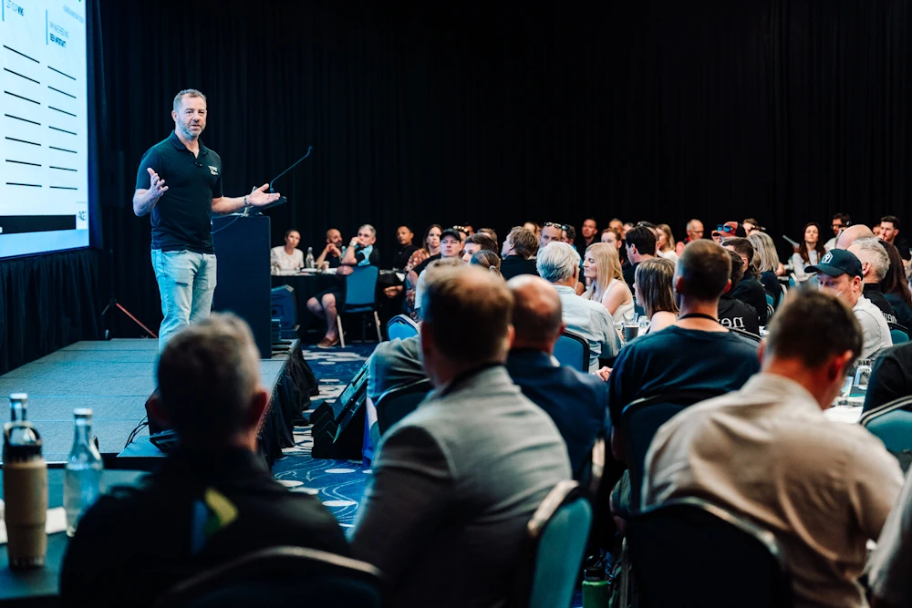The Professional Builder presenting at a live event
